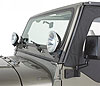 WINDSHIELD HINGE LIGHT BRACKETS 97-06 JEEP WRANGLER STAINLESS - image 1