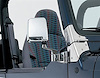 HALF DOOR SIDE MIRRORS 87-06 JEEP WRANGLER 97-04 FULL DOORS CHROME - image 1