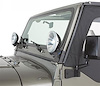 WINDSHIELD LIGHT BRACKETS 97-06 JEEP WRANGLER BLACK - image 1