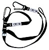 CARGO TIE DOWN STRAP PATENTED SYSTEM WITH LOCKING CARIBINER CLIP AND STEEL CABLE WEB STRAP - image 1