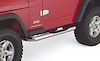 BODY SIDE GUARDS WITH STEP 87-06 JEEP WRANGLER BLACK POWDER COAT - image 1