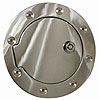 CHROME FUEL DOOR COVER DODGE 02-08 RAM 1500 03-08 RAM 2500-3500 LOCKING DOOR DESIGN WITH KEYS - image 1
