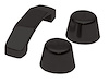 97-12 JEEP WRANGLER HOOD BUMP STOPS AND FOOTMANS LOOP KIT BLACK OVER STAINLESS