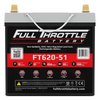FT620-51 FT-Series AGM 12 V Battery, Group: 51, 620 CCA, 55 AH, Brass SAE Terminal - LHP - image 2