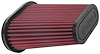 Universal Oval Tapered DryFlow Air Filter 7.500 in. L x 4.500 in. W x 9 in. H - image 1