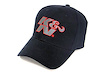 HAT BLACK CHARCOAL K N W/RED OUTLINE - image 1