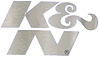 K&N Decal 2-1/4" x 1-1/8" Die Cut Chrome - image 1