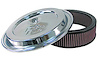 Chrome Lid (1 wing nut) & Filter 1968-92 GM car, 12" x 3.5" filter - image 1