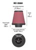 Round Tapered Universal Clamp-On Air Filter - image 2