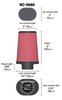 RC-3680 Oval Tapered Universal Clamp-On Air Filter Flange Dia - F: 2.438 in., 62mm - image 2