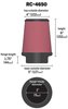 Round Tapered Universal Clamp-On Air Filter - image 2