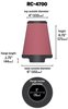 Round Tapered Universal Clamp-On Air Filter - image 2