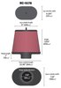 RC-5178 Oval Tapered Universal Clamp-On Air Filter Flange Dia - F: 3.688 in., 94mm - image 3