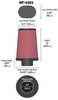 RF-1021 Oval Tapered Universal Clamp-On Air Filter Flange Dia - F: 4.5 in. , 114mm - image 2