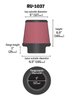RU-1037 Universal Clamp-On Air Filter Fits Select Saturn, Ford, Nissan, Toyota, Mazda - image 4