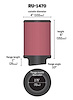 Round Straight Air Filter Flange Dia. (F): 2.75" (70 mm) - image 1