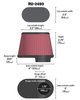 RU-2450 Oval Tapered Universal Clamp-On Air Filter Flange Dia - F: 1.75 in. , 44mm - image 2