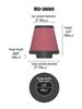 Round Tapered Universal Clamp-On Air Filter - image 2
