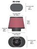 RU-2780 Oval Tapered Universal Clamp-On Air Filter Flange Dia - F: 2.438 in., 62mm - image 4