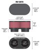 RU-2970 Dual Flange Oval Filter Flange inside Dia - F: 2.375 in., 60mm - image 2