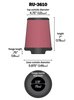 RU-3610 Round Tapered Universal Clamp-On Air Filter - image 2