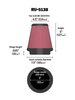RU-5138 Universal Clamp-On Air Filter Fits Select Kia, BMW, Hyundai, Chrysler, Dodge, Cadillac, Chevy, GMC, Pontiac, Acura - image 4