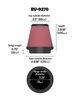 RU-9270 Round Tapered Universal Clamp-On Air Filter - Flange Dia.- F: 3.125 in, 79 mm - image 3