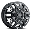 003-6568BM 003-Series Hunter AWD Van Wheel [Size: 16"x6.5"] Gloss Black w/ Milled Accents Finish - image 1