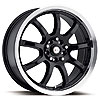Ultra 169 F-9 Focal Series Gloss Black FWD Wheels Size: 15" x 6.5" - image 1