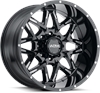 Ultra 254 Carnivore Gloss Black with Milled Dimples Wheel 20" x 9" - image 1