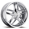 Ultra 255 Twin Twist Platinum Series Chrome FWD Wheels Size: 17" x 7.5" - image 1
