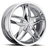 Ultra 255 Twin Twist Platinum Series Chrome FWD Wheels Size: 17" x 7.5" - image 1