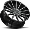 Platinum 439 Turbine Gloss Black w/ Diamond Cut Accents Wheel 22" x 9.5" - image 2