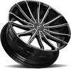Platinum 439 Turbine Gloss Black w/ Diamond Cut Accents Wheel 20" x 9" - image 2