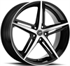 Platinum 440 Smooth Trip Gloss Black w/ Diamond Cut Face Wheel 17" x 8" - image 1