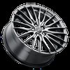 465-2812G+40 465-Series Reprisal Wheel [Size: 20"x8.5"] Bright Graphite Silver Finish - image 2