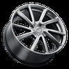 466-2807G+40 466-Series Mystic Wheel [Size: 20"x8.5"] Bright Graphite Silver Finish - image 2