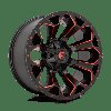 D787 17X9 BLK/RED -12MM - image 2
