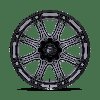 FC853AB24128844N 853 DARKSTAR Wheel [Size: 24"x12"] Matte Gunmetal w/Black Lip Finish - image 3