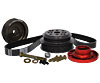 15 PRO SERIES SERPENTINE PULLEY KIT SBC W/ HEAD MOUNTED STEERING PUMP - image 1