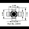 Conversion Universal Joint Outside Yoke Span: 3.219" - image 2