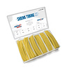70-971-15 Shrink Tubing Kit, 110 Pieces, 6 in. Lengths, 6 Sizes, 1/8 in. To 1 in., 2:1 Heat Shrink Tubing, Yellow - image 1
