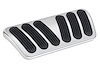 BAG-6175 Brake Pedal Pad, Curved, w/Rubber Insert, Billet Aluminum, Brushed Finish - image 1