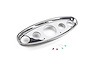 Oval Billet Aluminum Dash Insert 3-3/8" Five Gauge - image 1
