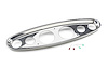Oval Billet Aluminum Dash Insert 3-3/8" Six Gauge - image 1