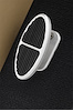 BFR-6114 Adjustable Foot Rest, Oval, w/Rubber Insert, 1.75 in. x 3.75 in., Brushed Finish