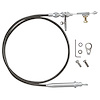 KD-2350HTBLACK GM TH350 Black Kickdown Cable Kit Brushed Finish Aluminum Fittings and Ferrule - image 1