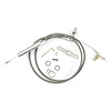 KD-2700BLD GM TH700-R4 Stainless Steel Kickdown Cable Kit Brushed Aluminum Fittings and Ferrule - image 1