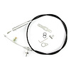 GM TH700-R4 Stainless Steel Kickdown Cable Kit Brushed Aluminum Fittings and Ferrule - image 1