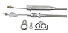 KD-2700TP GM TH700-R4 Tuned Port Stainless Steel Kickdown Cable Kit Brushed Finish Aluminum Fittings and Ferrule - image 1